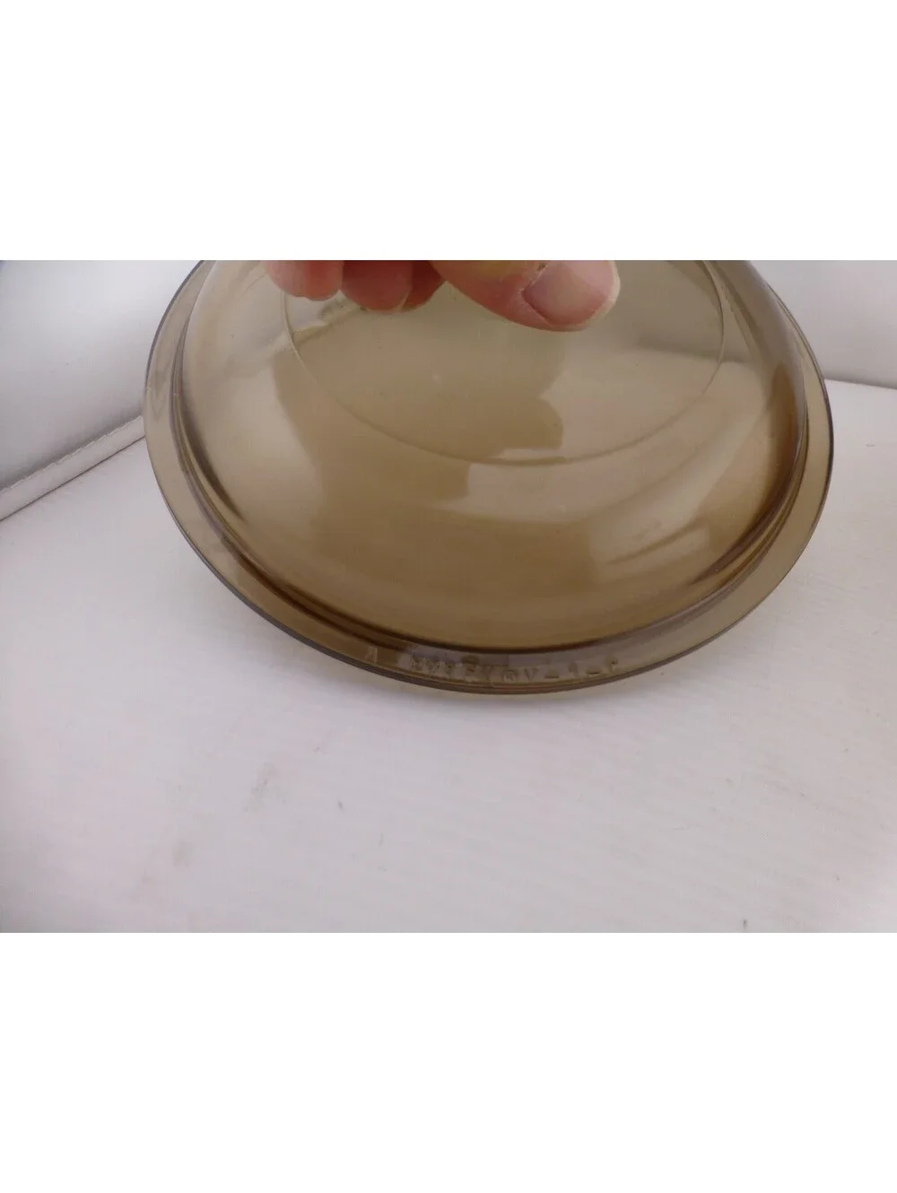 Vintage Visions Corning Amber Glass Saucepan 1.5 Liter Pot with Lid V-1.5-B H3